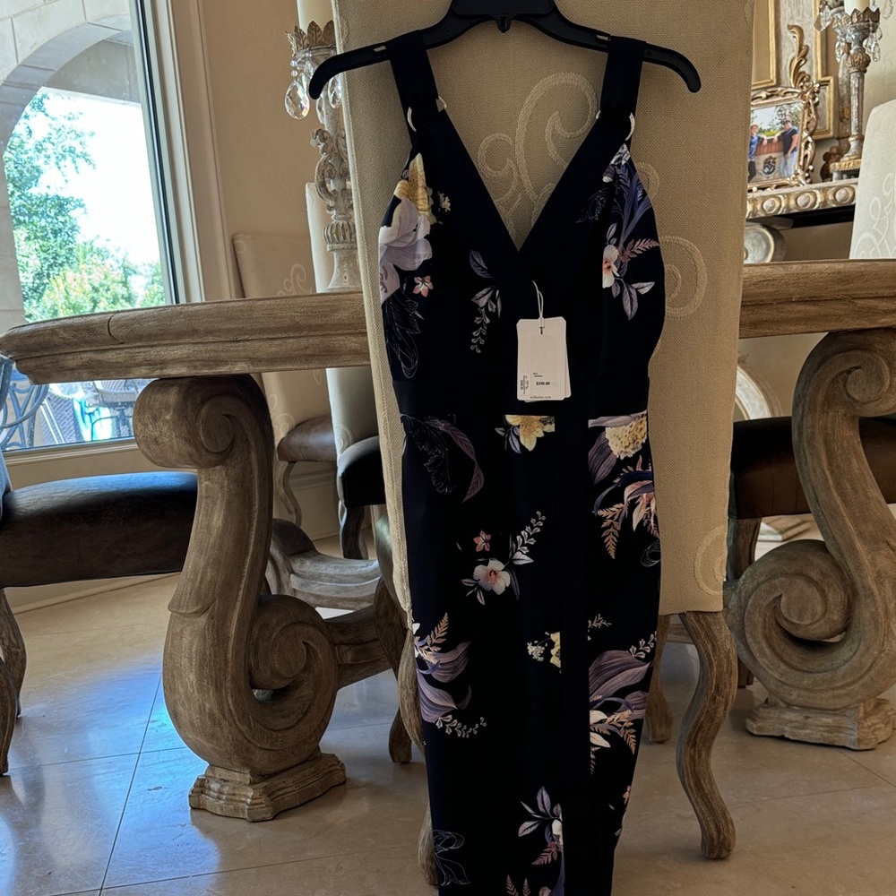 Floral Black Dress